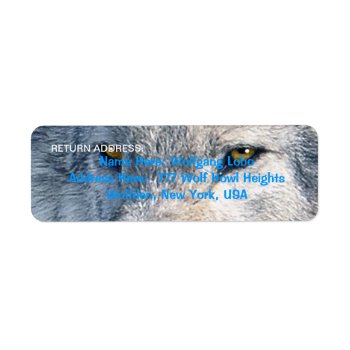 Grey Wolf Eyes Wildlife Return Address Labels by RavenSpiritPrints at Zazzle