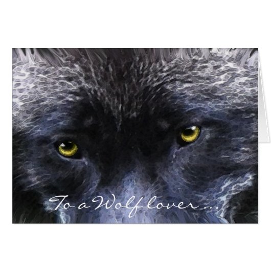 GREY WOLF EYES Wildlife Supporter blank card (Front Horizontal)