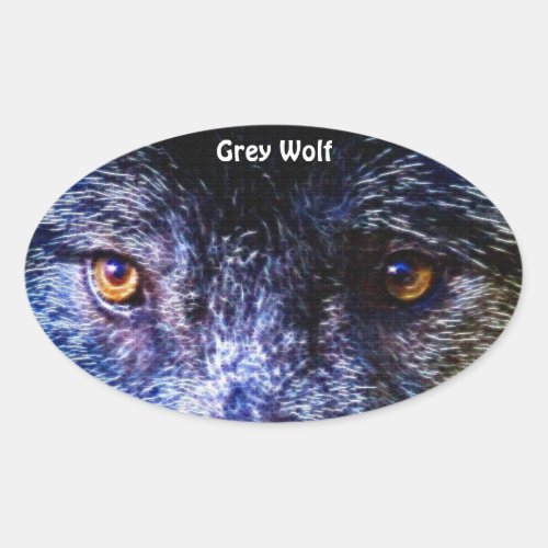 GREY WOLF EYES Wildlife Supporter Stickers