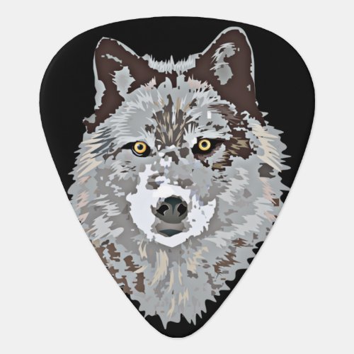 Grey Wolf Guitar Pick