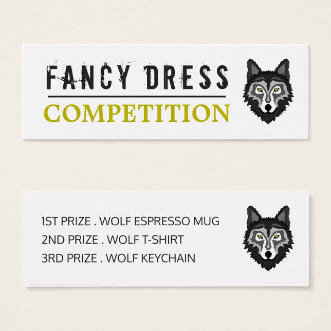 Grey Wolf, Halloween Competition Tickets (Front & Back)