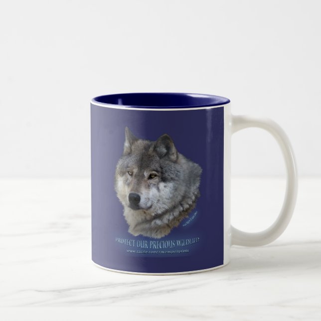 GREY WOLF HEAD Mug (Right)