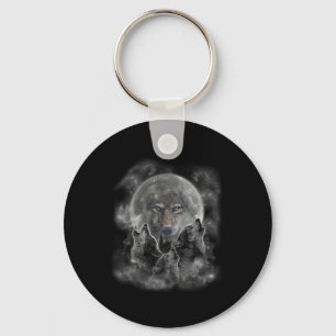 Grey Wolf Hunting Ground Keychain
