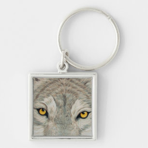 Grey Wolf Keychain