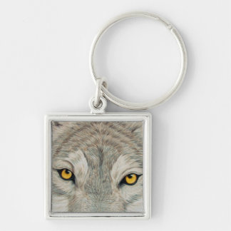 Grey Wolf Keychain