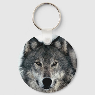 Grey Wolf Keychain