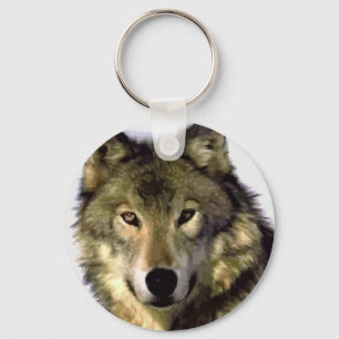 Grey Wolf Keychain