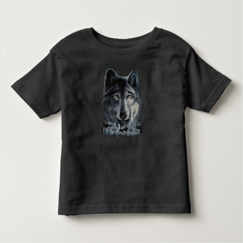 Grey Wolf Kids T_Shirt _ Glow in the dark print