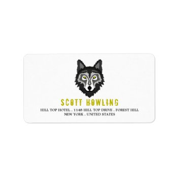 Grey Wolf Label by StampedyStamp at Zazzle