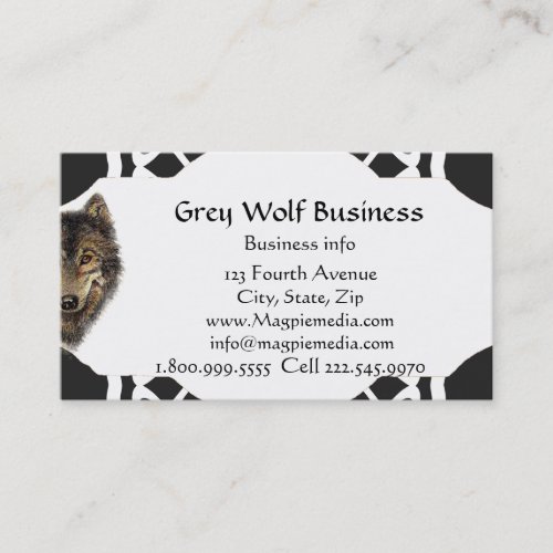 Grey Wolf Lodge Business Custom Business Card