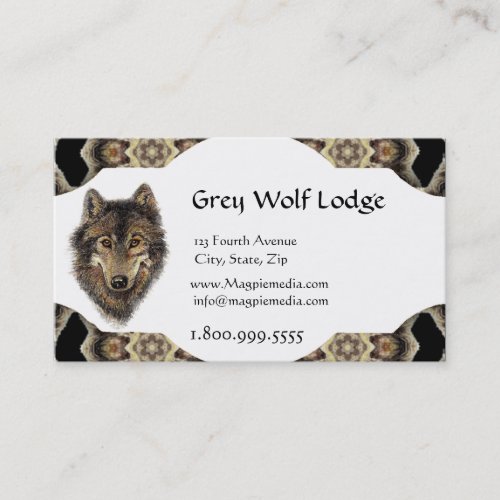 Grey Wolf Lodge Custom Business Card