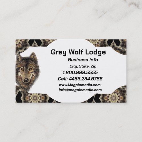 Grey Wolf Lodge Custom Business Card