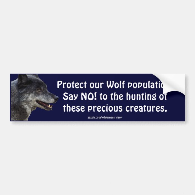 Grey Wolf Motivational Bumper Stickers (Front)