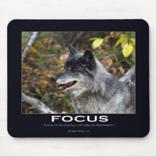 Grey Wolf Motivational Gifts Mouse Pad
