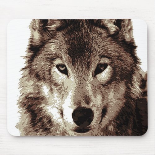Grey Wolf Mouse Pad