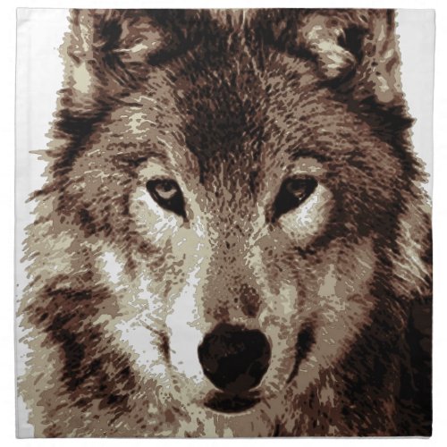 Grey Wolf Napkin