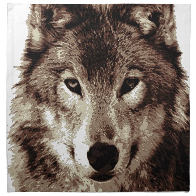 Grey Wolf Napkin (Front)