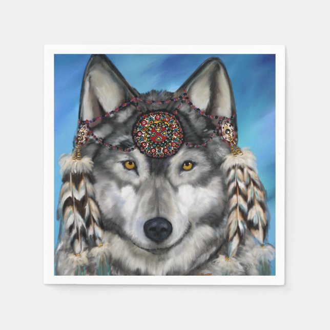 GREY WOLF NAPKINS (Front)