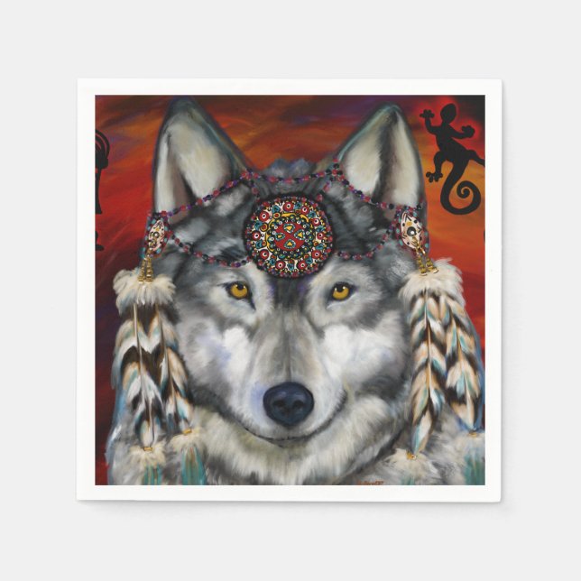 GREY WOLF NAPKINS (Front)