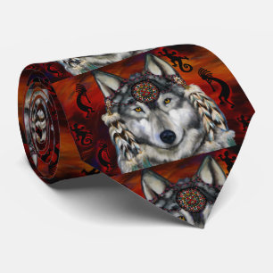 GREY WOLF NECK TIE