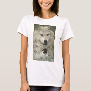 Grey Wolf Pencil Sketch Wildlife Art Gift T-Shirt