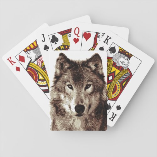 Grey Wolf Poker Cards