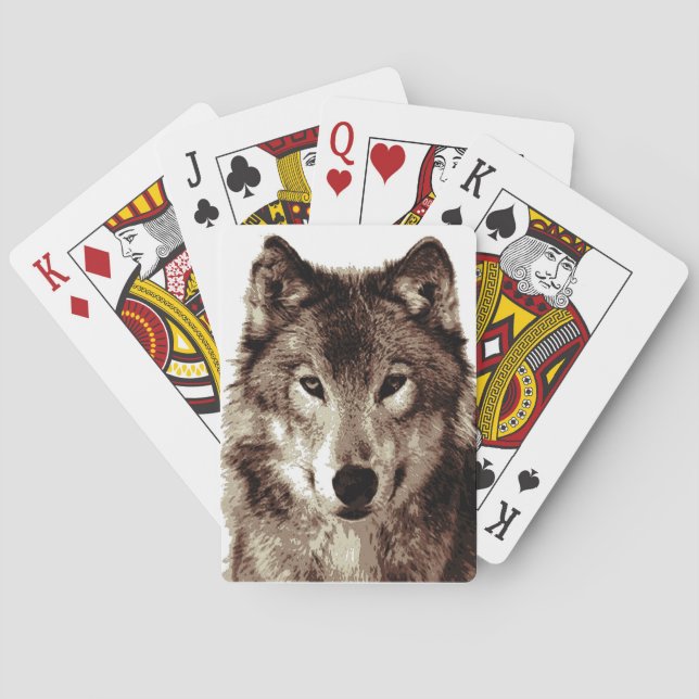 Grey Wolf Poker Cards (Back)