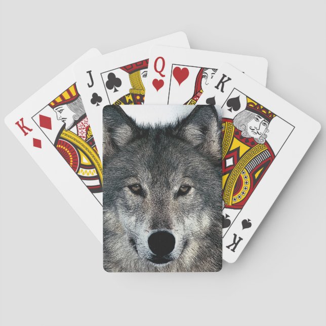 Grey Wolf Poker Cards (Back)