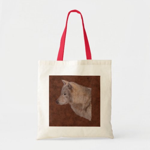 Grey Wolf Portrait Wildlife Art Tote Bag