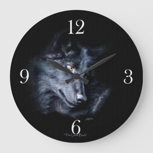 Grey Wolf Portrait Wildlife_Supporter Art Clock