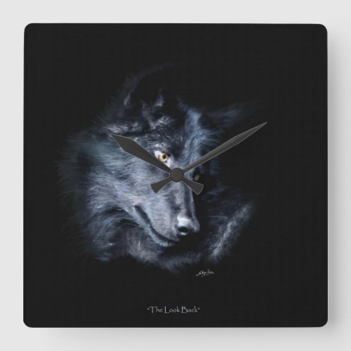 Grey Wolf Portrait Wildlife_Supporter Art Clock