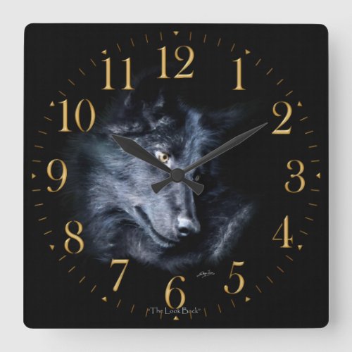 Grey Wolf Portrait Wildlife_Supporter Art Clock
