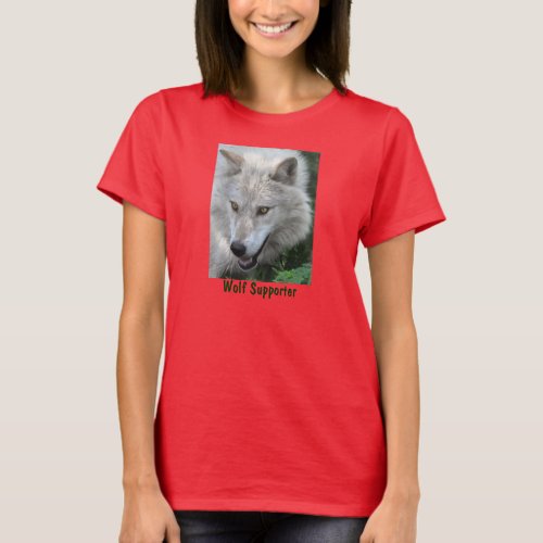 Grey Wolf Portrait Wildlife T_Shirt