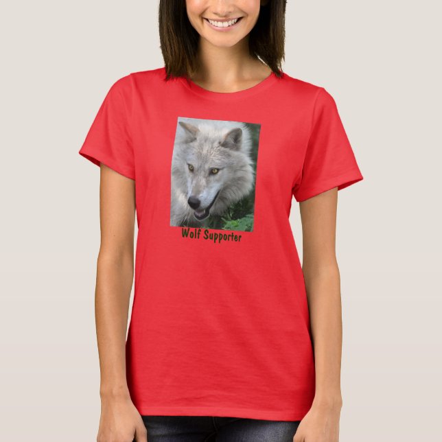 Grey Wolf Portrait Wildlife T-Shirt (Front)
