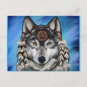 GREY WOLF POSTCARD