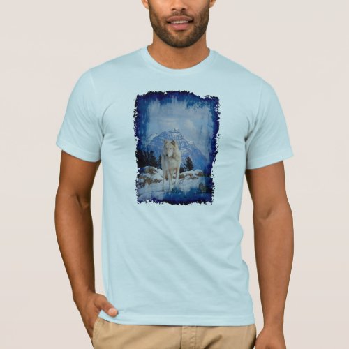 Grey Wolf  Rocky Mountains Wildlife Art Tee