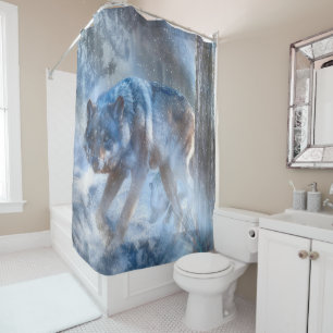 Grey Wolf SEASON OF THE WOLF Shower Curtain