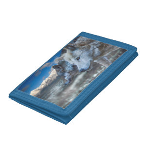 GREY WOLF SENTINEL WOLVES TRI-FOLD WALLET