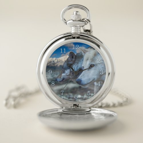 GREY WOLF SENTINELS POCKET WATCH