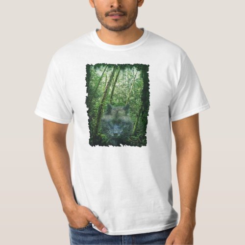 Grey Wolf Spirit  Forest Earth Day Art Shirt