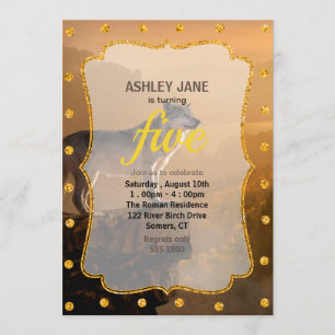 Grey wolf standing on a rock in the forest invitation