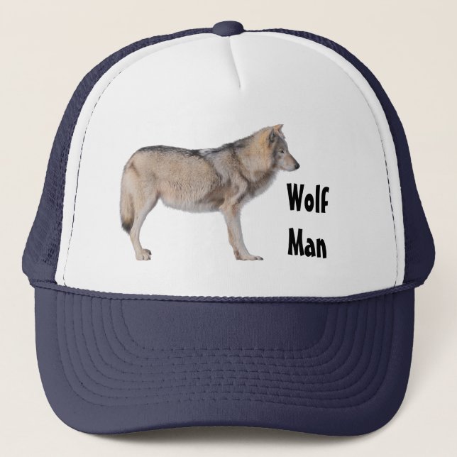 Grey Wolf Standing Wildlife-lover's Hat (Front)
