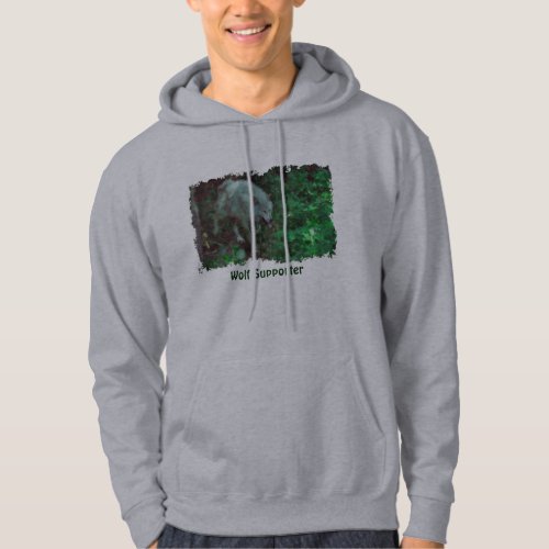 GREY WOLF SUPPORTER Wildlife Art Hoodie