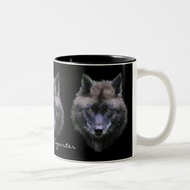 GREY WOLF SUPPORTER Wildlife Gift Mug (Right)