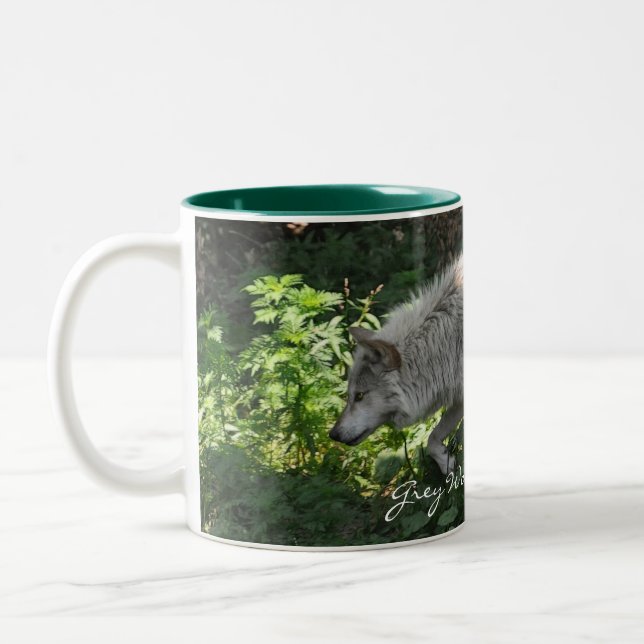 GREY WOLF Supporter Wildlife Gift Mug (Left)