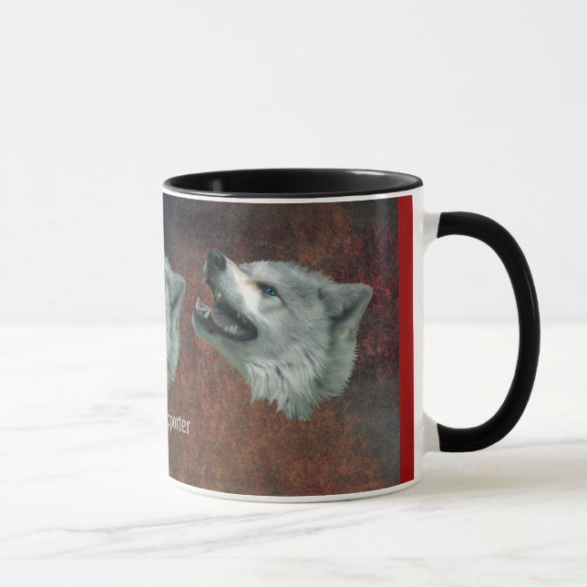 GREY WOLF SUPPORTER Wildlife Gift Mug (Right)