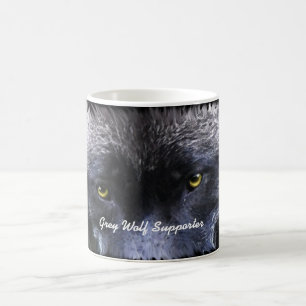 GREY WOLF SUPPORTER Wolf Eyes Wildlife Gift Mug