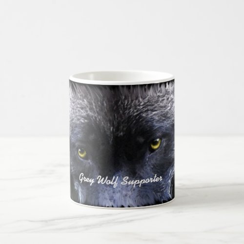 GREY WOLF SUPPORTER Wolf Eyes Wildlife Gift Mug