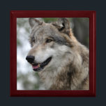 Grey Wolf Tile Box<br><div class="desc">All photos on my products were created by me so they're one of a kind and not mass produced. :)</div>