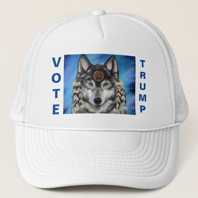 Grey Wolf Trucker Hat (Front)